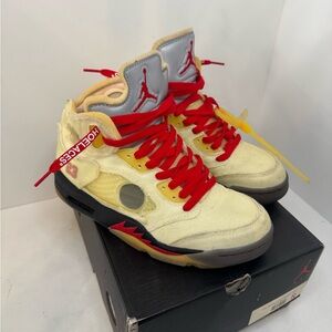 AUTHENTIC Off-White x Air Jordan 5 Sail
